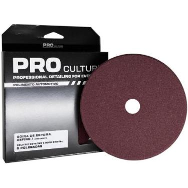 Imagem de Boina de Espuma Bordô PRO Culture Refino com Furo - 5 Polegadas