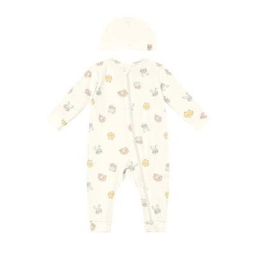 Imagem de Macacão bebê unissex em cotton com touquinha Brandili Baby-Unissex