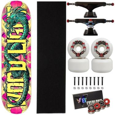 Imagem de Skate Wood Light Dragão Montado 8.0 Roda Next 57mm Abec 15-Masculino