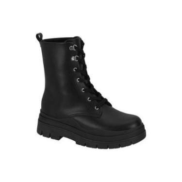 Imagem de Bota Moleca Feminina Salto Tratorado Cano Médio 5341 202-Feminino