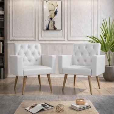 Imagem de Kit 2 Poltronas para Sala Escritório Recepção Sala de Espera Thais mat