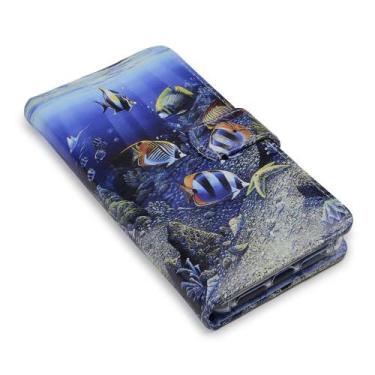 Imagem de Capa Carteira Estampada Fundo do Mar E042 Para Moto G84 5G XT2347 - CE