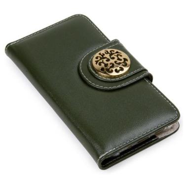 Imagem de Capa Carteira Couro Johari Oliva Para Samsung A05 A055 - CELLWAY