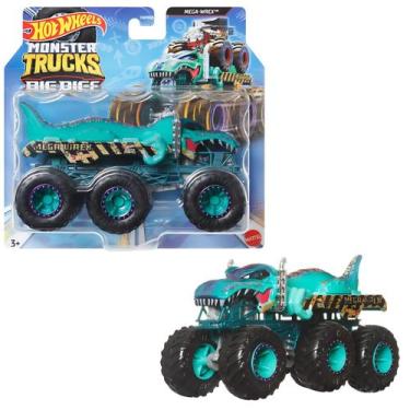 Imagem de Hot Wheels Monster Truck Caminhão Reboque Big Ribs Carrinho Demolição 
