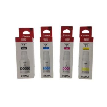 Imagem de Kit 4 refil tinta original Canon Gi-11 P/ G3160/G2160