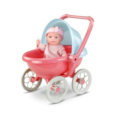 Imagem de Boneca Com Carrinho de Bebê Roma Brinquedos