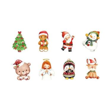 Imagem de 48 Cartões De Natal Para Pirulitos, Suportes De Doces Com Anjo, Papai 