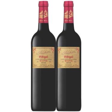 Imagem de Kit 2 Garrafas Vinho Tinto Seco Lisboa Vidigal Wines S.A. Reserva Tinta Roriz Syrah Cabernet Sauvignon 750ML