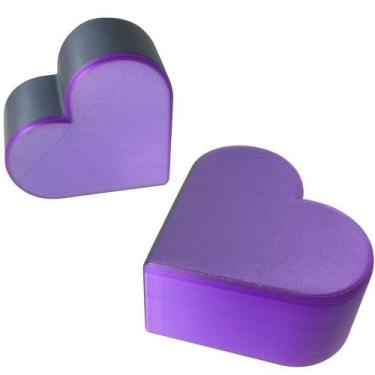 Imagem de Porta Jóias Coração 3D Delicado Charme Prático Organizado 11x12cm - Su