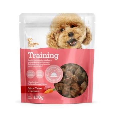 Imagem de Petisco Natural Cães Papaya Pets Carne E Cenoura 100g Treino