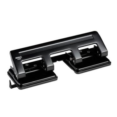 Imagem de Perfurador De Papel Metal 4 Furos P/20Fls Preto - BRW