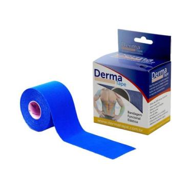 Imagem de Fita Elástica Bandagem Dermatape Azul