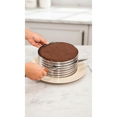 Imagem de Fatiador de Bolo em Aço Inox Ajustável 15cm a 30cm - Congratulations S