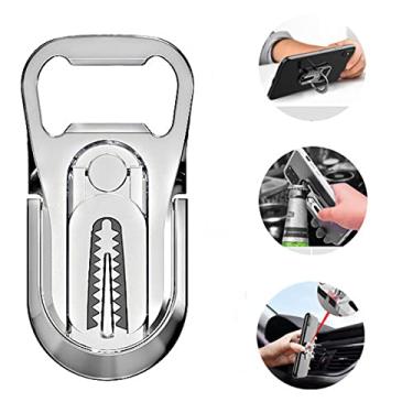 Imagem de Suporte de anel de telefone celular, anel de dedo para telefone, suporte de anel de telefone giratório de 360 ° para suporte de carro, todos os smartphones e tablets(Prata)