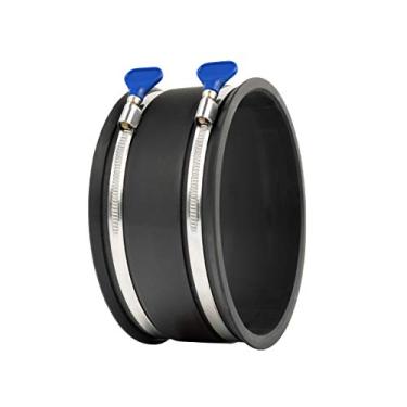 Imagem de POWERTEC 70281 Punho flexível de controle de poeira de 15 cm com braçadeiras de mangueira ajustáveis, conector de mangueira acoplador de punho de borracha para marcenaria, acessórios e máquinas para coletor de poeira, pacote com 1