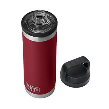 Imagem de YETI Garrafa Rambler de 510 g, à prova de vazamento, isolada a vácuo, aço inoxidável com tampa Chug, vermelho colheita