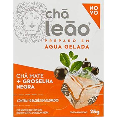 Imagem de Leão Chá Mate Com Groselha Negra Preparo Em Água Gelada Fuze Com 10 Saquinhos