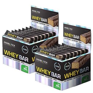 Imagem de Combo 2x Whey Bar Protein 24un 40gr Coco Probiotica