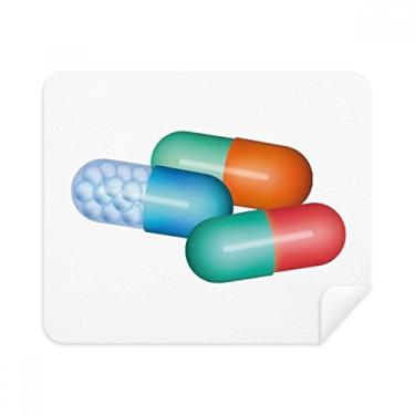 Imagem de Pill Capsule Produtos de cuidados com a saúde, pano de limpeza, limpador de tela, 2 peças, tecido de camurça