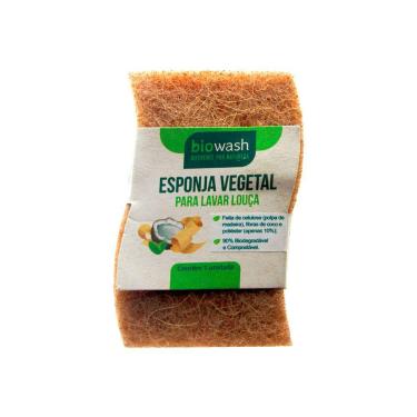 Imagem de Esponja Vegetal para Lavar Louça Biodegradável Biowash