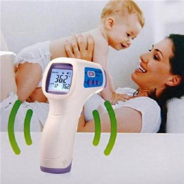 Imagem de Termômetro  Infravermelho Laser Digital Febre Bebê  e Adulto  Infantil Criança - RB