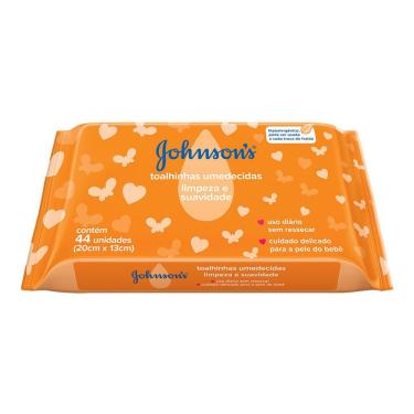 Imagem de Lenço Umedecido Johnson Baby Limpeza E Suavidade Com 44 Unidades