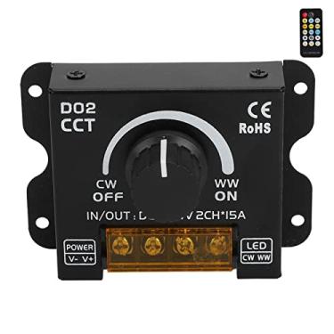 Imagem de Dimmer de luz LED, proteção de segurança DC 5V-24V Dimmer LED 2 canais para barra para casa