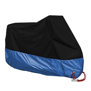 Imagem de HIOD 190T Capas de motocicleta à prova d'água Motors Dust Rain Snow UV Protector Cover Indoor Outdoor, Azul, G