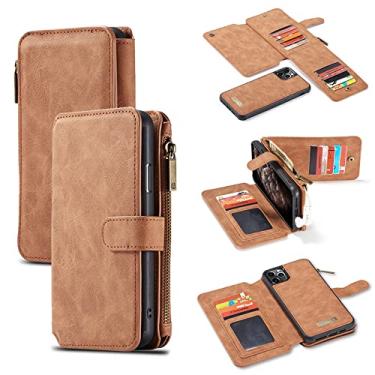 Imagem de Capa carteira retrô Coque para iPhone 12 13 11 Pro XS Max XR X Flip Capa de Couro para iPhone SE 2020 8 7 6 6S Plus 5 Bolsa Etui Funda, Auburn, para iPhone 7Plus 8Plus