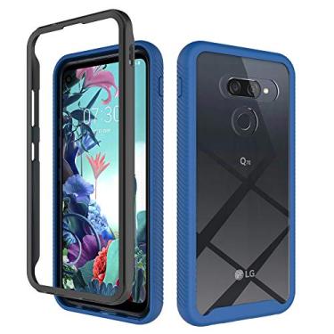 Imagem de Capa de telefone para LG Q70 Starry Sky proteção total híbrida à prova de choque amortecimento resistente a arranhões capa de telefone transparente para LG Q70 (azul, LG Q70)