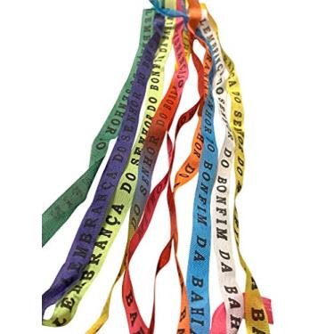 Imagem de Pulseiras Brasileiras Good Luck Wish de Salvador Brasil (10x e 12x fitas), Classic Size 9mm x 40cm, Nylon, faixa, Sem pedras preciosas