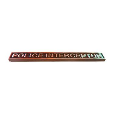 Imagem de Emblema do Interceptor de Policia Muzzys, Compatível com: Ford Crown Vic Victoria CVPI P71 Universal Stick On Mustang Taurus Explorer Edge F150, Chevrolet Caprice Impala Tahoe, Dodge Charger, Trunk