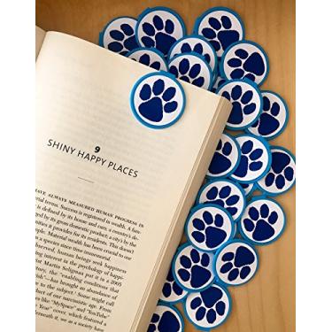Imagem de Marcadores de livro Blue Spirit Paw Print School Mascote – 36 marcadores de livro em massa para meninos e meninas – Incentivos para estudantes – Incentivos para biblioteca – Incentivos de leitura – Prêmios de leitura – Prêmios de leitura em sala de aula!