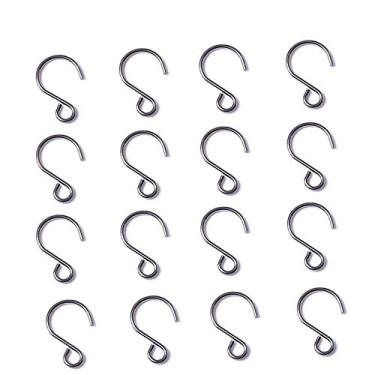 Imagem de [200 unidades] Cortina de contas de cristal em forma de S gancho de 18 mm mini gancho de arame de aço inoxidável DIY acessórios pequenos ganchos de enfeite para apanhador de sol bola de vidro lustre pingente de árvore de Natal Baubles, 25mmx15mm