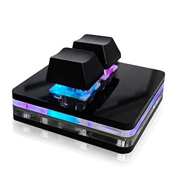 Imagem de Teclado NONO OSU 2-Key Red axis Gaming USB Keyboard, Hotswap Mechanical Keyboard, Mini Mechanica RGB teclado para macros e jogos de ritmo., preto