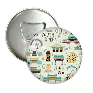 Imagem de Emblema multifuncional com ímã de geladeira para abridores de garrafas mais famosos da Coreia