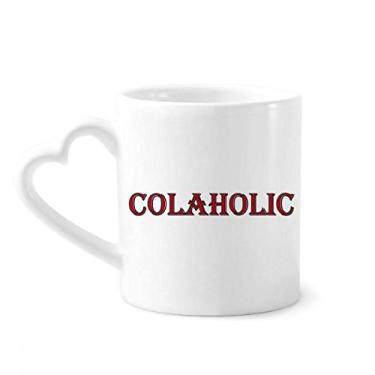 Imagem de Caneca Colaholic com palavra elegante café cerâmica copo de coração de vidro