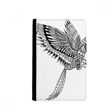 Imagem de Porta-passaporte leal com pintura de pássaro voando capa carteira porta-cartão, Multicolorido.