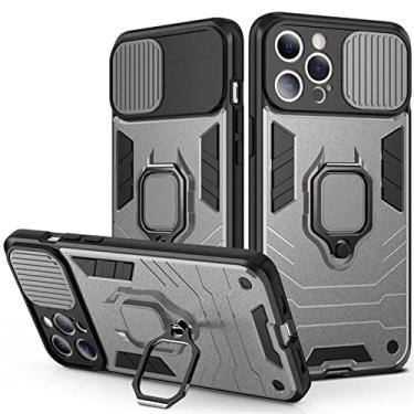 Imagem de Para iPhone 13 Slide Armor Capa de telefone à prova de choque para iPhone 12 11 13Pro Max XR XS Max X 14Pro max Tampa traseira do suporte de anel magnético, T2, para iPhone 12Pro Max