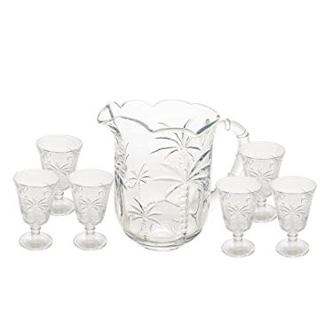 Imagem de Conjunto Jarra com 6 Taças de Cristal Palm 1,3L/240ml - Lyor