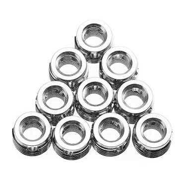 Imagem de Inserção de reparo de rosca de 9 estilos 10 peças, inserção de rosca durável, para a indústria automotiva de veículos ferroviários (M6 interno * 1,0 M10 externo * 1,25 comprimento 8 mm)