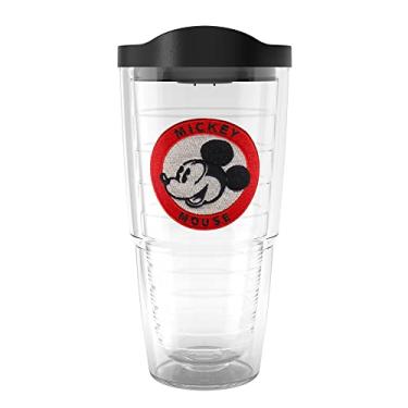 Imagem de Tervis Copo de viagem com isolamento térmico de parede dupla do Mickey Mouse da Disney feito nos EUA, mantém as bebidas frias e quentes, 680 g, clássico
