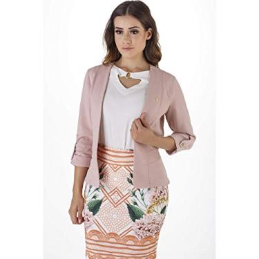 Imagem de Look blazer, blusa e saia estampada - Via Tolentino