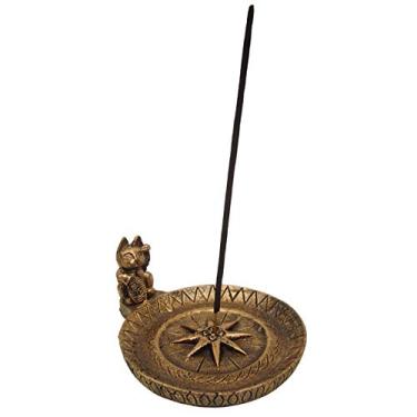 Imagem de Incensário Vareta Gato chinês Prato pratinho.