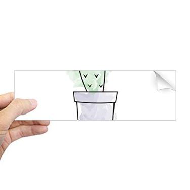 Imagem de DIYthinker Suculentas de cacto, planta em vaso, aquarela, retangular, para-choque, adesivo para janela