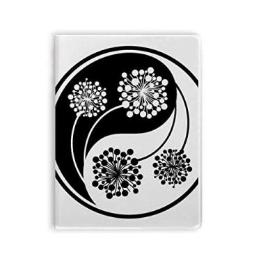 Imagem de Diário de capa macia budista Yin-yang com design de flores budista budista