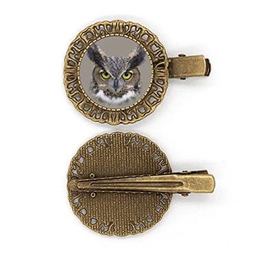 Imagem de Coruja olhos de pupila noite Art Deco presente moderno grampo de cabelo prendedor de cabelo