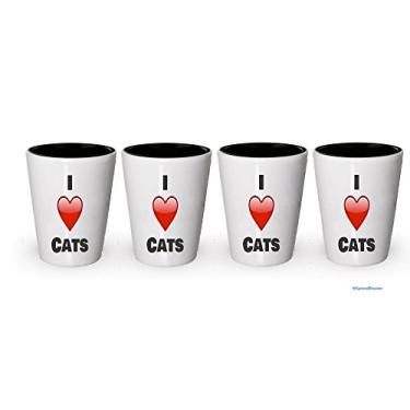 Imagem de Copo de shot I Love My Cats – Presentes para amantes de gatos (4)