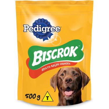 Imagem de Biscoito Pedigree Biscrok para Cães Adultos Porte Grande Sabor Leite - 500g