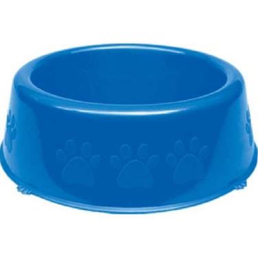 Imagem de Comedouro Perolizado Luxo Azul Raças Pequenas - 600 mL